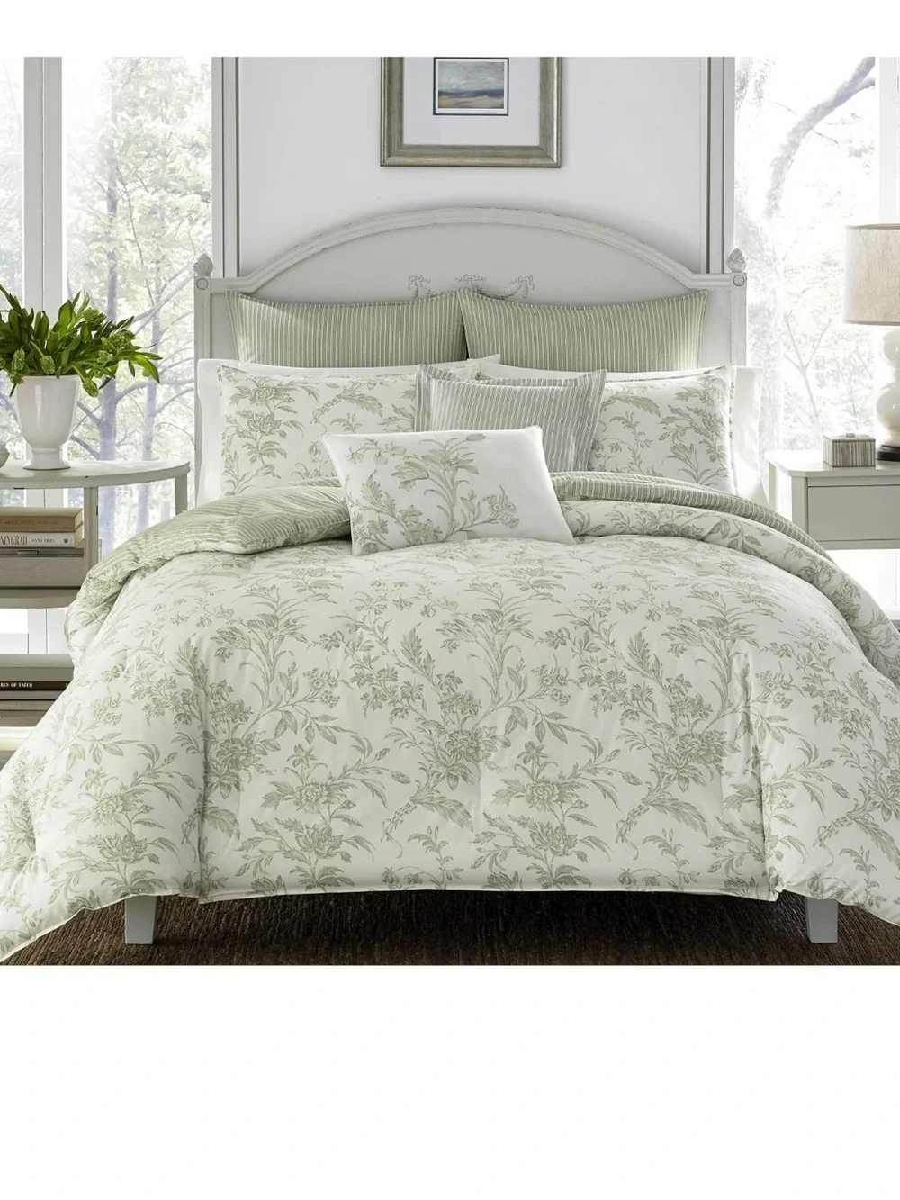 Laura Ashley Home - Queen Duvet Cover Set, Reversible Cotton Bedding